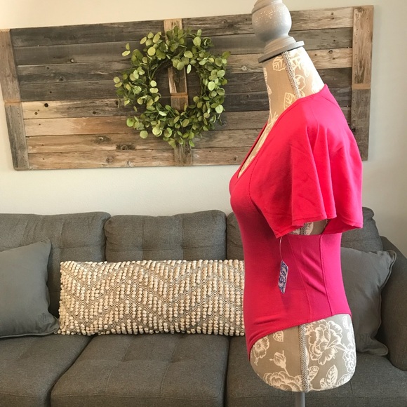 NWT Free People Byron Bodysuit- Red - Picture 4 of 8